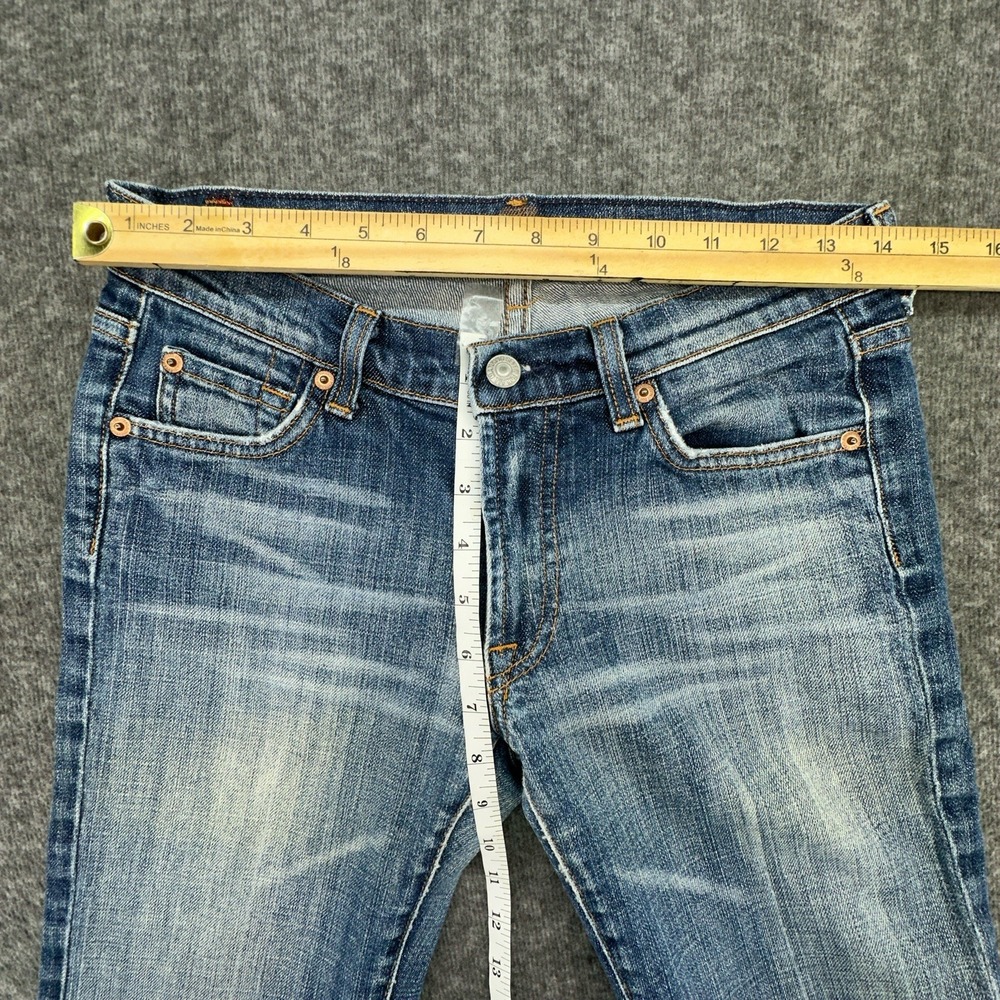 7 For All Mankind Bootcut Jeans 27 Blue Stretch Denim Made in USA Women's - Picture 3 of 8